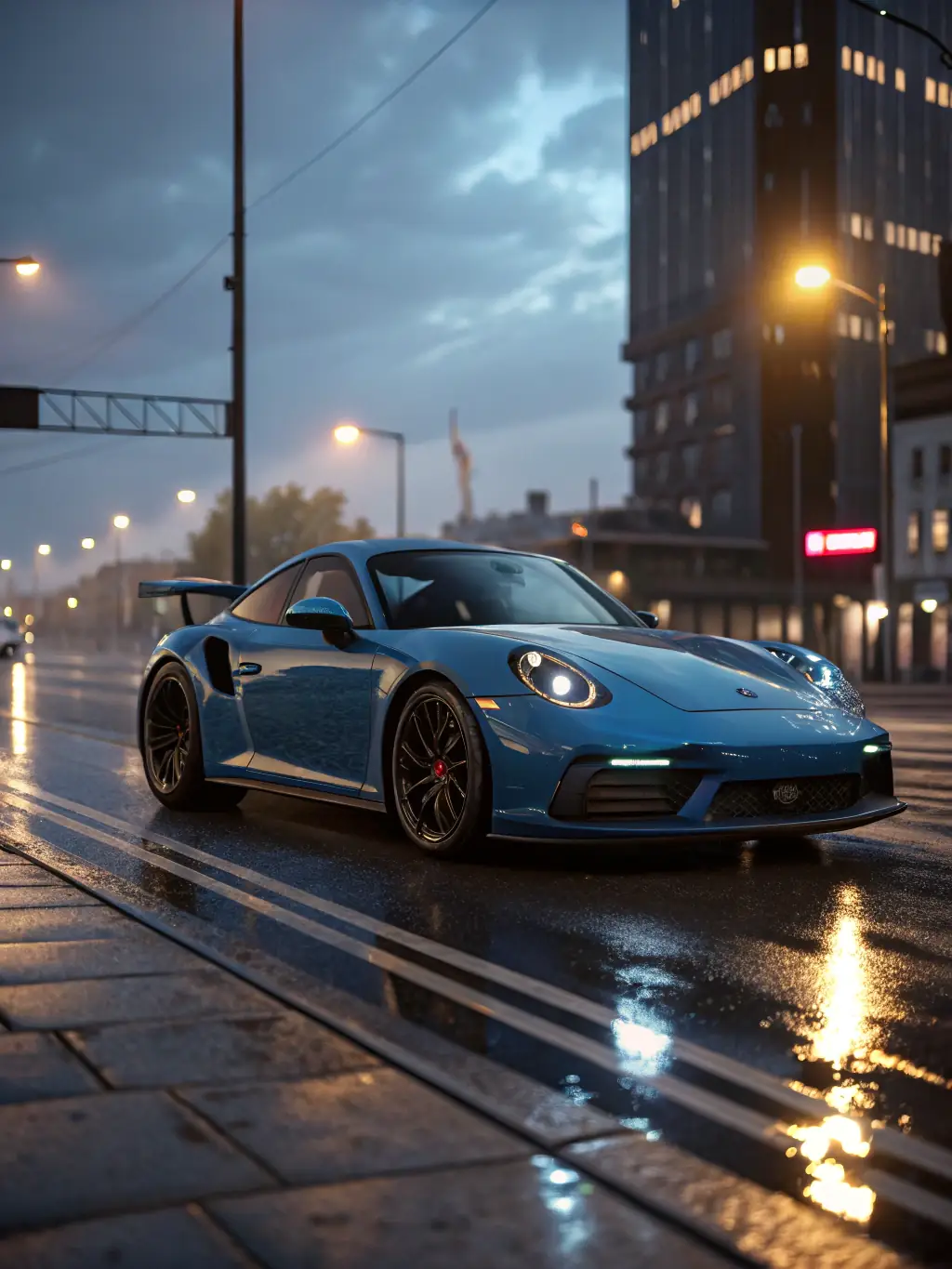 A beautifully restored classic car, like a vintage Porsche 911, displayed in a showroom, emphasizing its timeless appeal and historical significance.